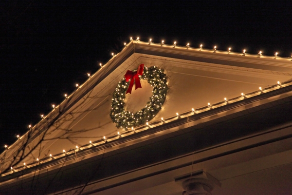 Christmas light installation